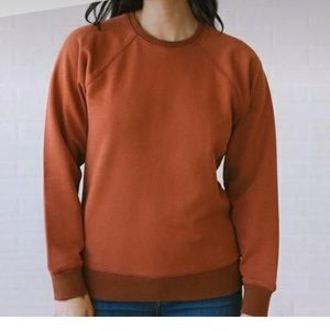 Tradlands Varsity Sweatshirt in Rust size XS